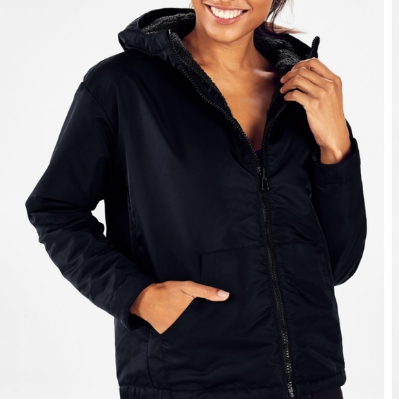 Fabletics Cher polar fleece teddy reversible hooded jacket - Picture 2 of 12